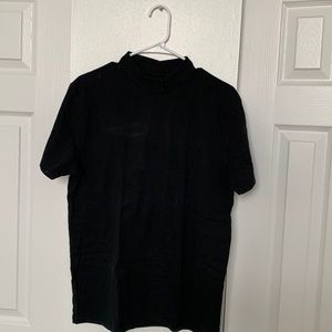 Abercrombie & fitch mock neck tee size medium worn once. Black color
